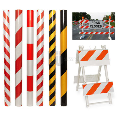 Double Color Caution Signs Retro Reflective Tape Sheets Slant Color