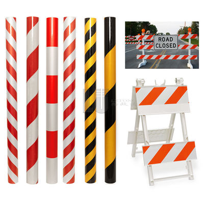 White Orange Waterproof Warning Reflective Tape For Road Safety