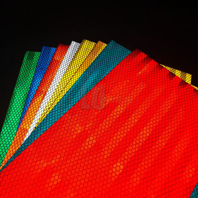 Blue Yellow Red Self Adhesive EGP Traffic Sign Reflective Sheeting High Strength